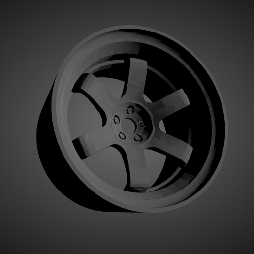 Download OBJ file Rays Volk TE37 SCALABLE AND PRINTABLE RIMS • 3D ...