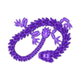 Flexi Factory Dragon Wide Bed B.stl Archivo STL Flexi Print-in-Place Dragón Imperial・Modelo de impresión 3D para descargar