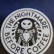 Nightmare-Before-Coffee.jpg Nightmare Before Christmas Coaster - "Nightmare Before Coffee"