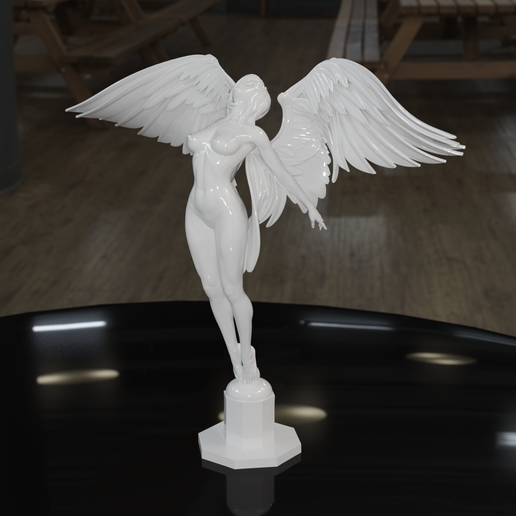 Female-Angel-Winged-Nude-Sculpture_4.png STL file Female Angel Winged Nude Sculpture・3D printable model to download, x9s