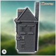 5.jpg Multi-storey brick store with roof windows, chimney and shopfront sign (7) - Medieval Gothic Feudal Old Archaic Saga 28mm 15mm RPG