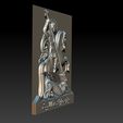 013.jpg CNC 3d Relief Model STL for Router 3 axis - Saint George killing dragon