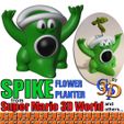Spike-Super-Mario-Planter-IMG.jpg Spike Flower Pot Planter Character Super Mario 3D World Bad Guy