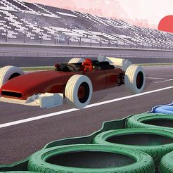 vue-final.jpg Fichier 3D gratuit Porsche F1 course・Objet pour impression 3D à télécharger, 3dprintiing