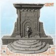 4.jpg Ruined fountain with stairs and sculpted lion (2) - Ancient Classic Old Archaic Historical 28mm 20mm 15mm