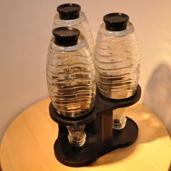 Soda_02.JPG Fichier 3D Séchoir à bouteilles SodaStream (3 bouteilles)・Design à télécharger et à imprimer en 3D