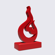 Shapr-Image-2022-11-21-213544.png Heart and Flame Abstract Sculpture, 'Lover's Passion', Flame Heart statue,   Love gift, engagement gift, marriage, proposal, Valentine's Day gift