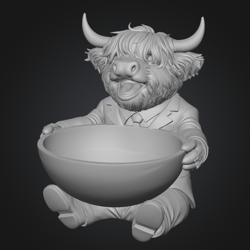 Highland Cow Butler Candy Bowl