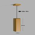 Cable - Wire 220mm —100 mm— CEILING PENDANT LAMP, LAMP