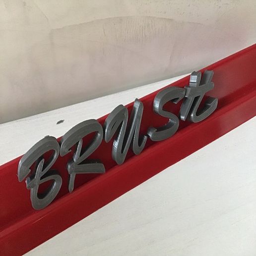 Test BRUSH font  3d letters  free download - 3D model önizlemesi