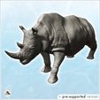 1-PREM.jpg African rhinoceros with horn (19) - Animal Savage Nature Circus Scuplture High-detailed