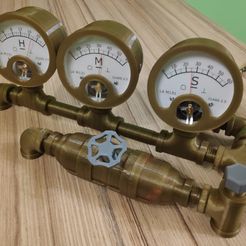 IMG_20201010_184616.jpg Datei 3D Steampunk Voltmeter Uhr・Design für 3D-Drucker zum herunterladen