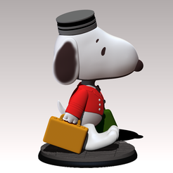 1.png STL file Snoopy the bellhop・Model to download and 3D print