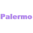 Palermo_name.stl Wall silhouette - City skyline - Palermo