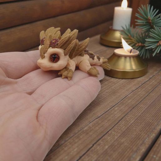 3D Tinys Glass Eye Baby Cheesecake Dragon