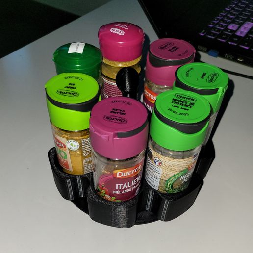 🎠 Spice rack on turntable・ STL File for 3D printing・Cults
