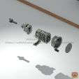 Hellcat-Tremec-TR6060_EXPO_1.jpg STL file TREMEC TR6060 for DODGE HELLCAT - GEARBOX・Template to download and 3D print