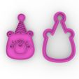 oso.jpg ANIMAL CUTTERS WITH BIRTHDAY HOOD - COOKIE CUTTER