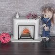 DSC_3612.jpg Miniature Fireplace in 1/12 scale - modern dollhouse furniture. Fireplace for BJD dolls.