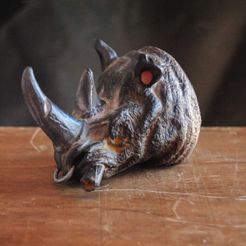 2.jpg OBJ-Datei Rhino Head Bust - With or Without Cigar・Vorlage für 3D-Druck zum herunterladen, tolgaaxu