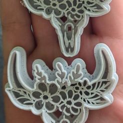 received_1062162184743980.jpeg Archivo STL Cortador de calaveras de vaca・Diseño imprimible en 3D para descargar