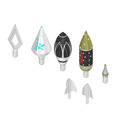 arrow-heads-iso.png Pop Culture Trick Arrows Digital Downloads | Hawkeye | Horizon Zero Dawn | Arrow Head types and Fletching | By Collins Creations 3D