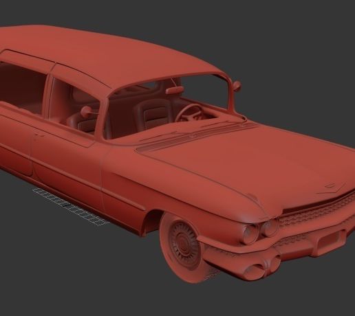 Cadillac Ambulance Miller Meteor 1959 3D model