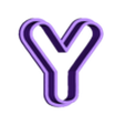 Y (1).stl Alphabet Cookie Cutter - Alphabet Alphabet Cookie Cutter
