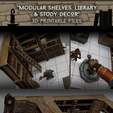 cover.png Modular Shelves - Library & Study Decor - 28mm Gaming - Sample Items