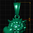 DIMENSION.png Cute Sun Face Pendant 3D PRINTABLE MODEL