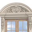 3ddd4.jpg Fenêtre de façade classique avec balcon à la française Modèle 3D de clôture forgée