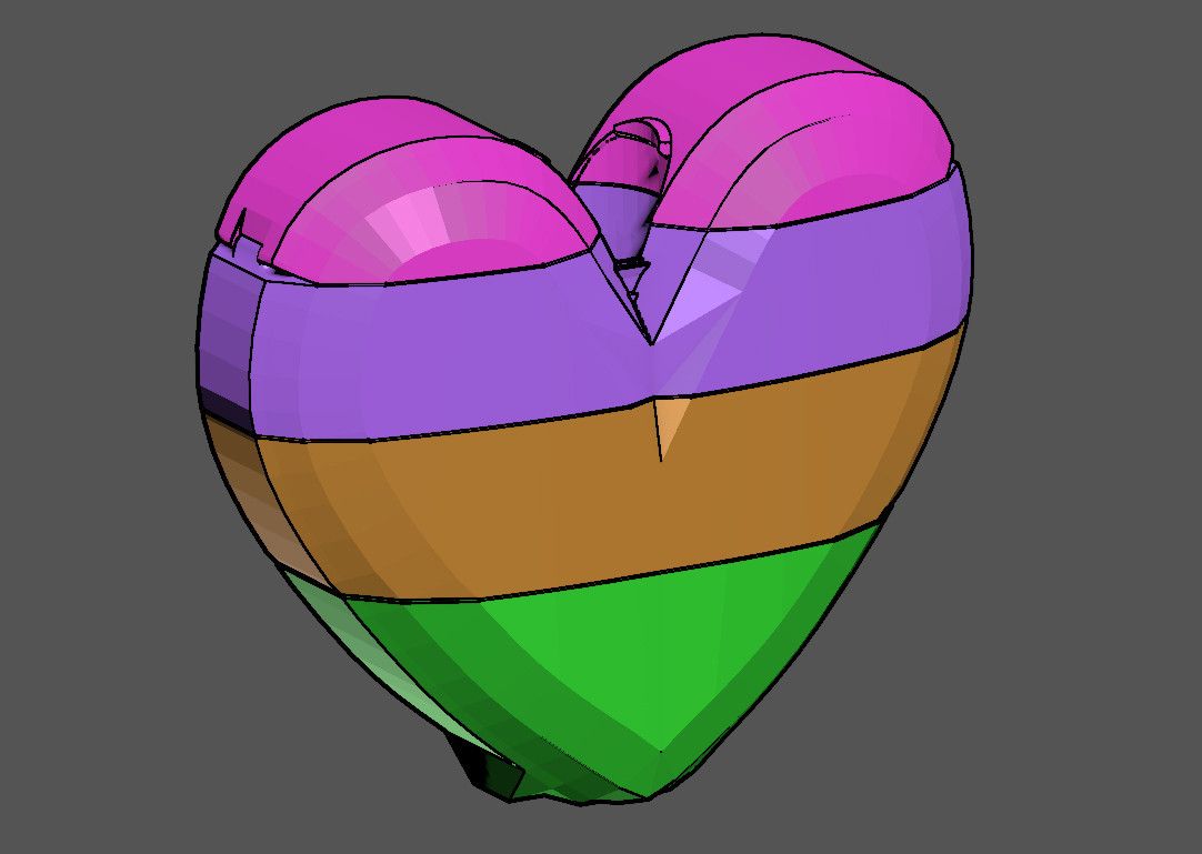 3D_View.jpg Fichier STL gratuit Heart for Valentine's Day・Design imprimable en 3D à télécharger, Makershop