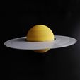 SaturnRingsFront.jpg Solar System model in scale "skewer" version