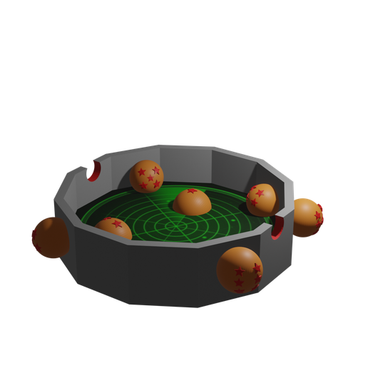 Dragon Ball Ashtray 3STL in 1 - 3D model önizlemesi