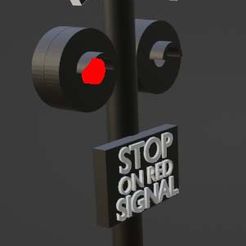 Señal-Ferroviaria-Roal-Red.jpg STL file Train. Rail Roal Rail Signal・Model to download and 3D print