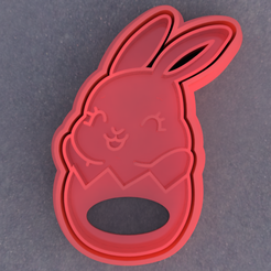 Conejo_huevo1.png STL file Rabbit in Easter egg. Easter cookie cutter. Rabbit in easter egg. Easter Cookie Cutter.・Template to download and 3D print
