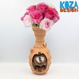 VASE-H-and-R-07.jpg Fichier STL LE VASE COEURS ET FLEURS ET UN JOLI SNAIL, imprimés en place sans support・Plan pour impression 3D à télécharger
