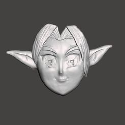 link-mask-front.jpg Link Mask - Zelda ocarina of Time