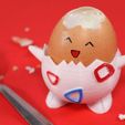 IMG_2495.JPG Бесплатный STL файл Pokemon Togepi Egg Cup・Объект для скачивания и 3D печати