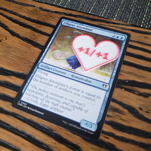 MTG +1/+1 Counter - Heart Shaped STL File for 3D printingCults