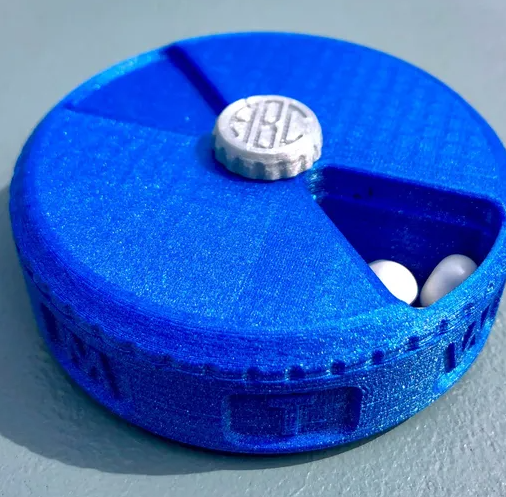 Weekly Pill Case / Organizer with Monogram Screw