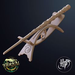 Hermione-Granger-Wand-Stand-Harry-Potter-ETERNAL-Render-1.jpg 3D-Datei HERMIONE GRANGER ZAUBERSTAB & STÄNDER - HARRY POTTER - EWIG・3D-Druckvorlage zum Herunterladen