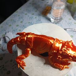 Bearded Dragon Articulated Toy, Print-In-Place Body, Snap-Fit Head, Cute Flexi