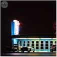 007.jpg 60's Drive-in diner diorama for Hot Wheels / diecasts 1:64