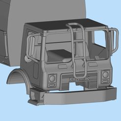 3.jpg 3D file Garbage Truck MACK MR688s 3D printed RC car・Template to download and 3D print