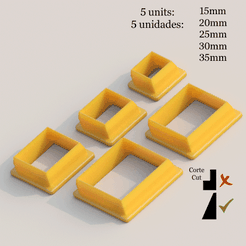 cuadrados.png Archivo STL Cutter Polymer clay Square・Plan de impresora 3D para descargar