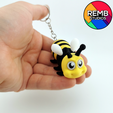 Flexi-Bee-Remb-Studios-7.png Cute Flexi Bee | Print-in-place | Без поддержки