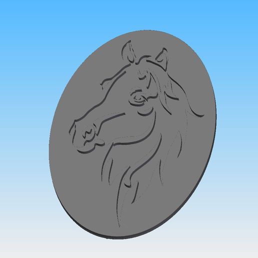 Hors head die for leather workers. 3D model