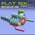FLAT SIX... Box ENGINE C4 as Flat SIX ENGINE 1-24th for modelkits and diecast