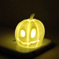 00.jpg STL file small Pumpkin lamp (Print in place No Supports)・3D print design to download